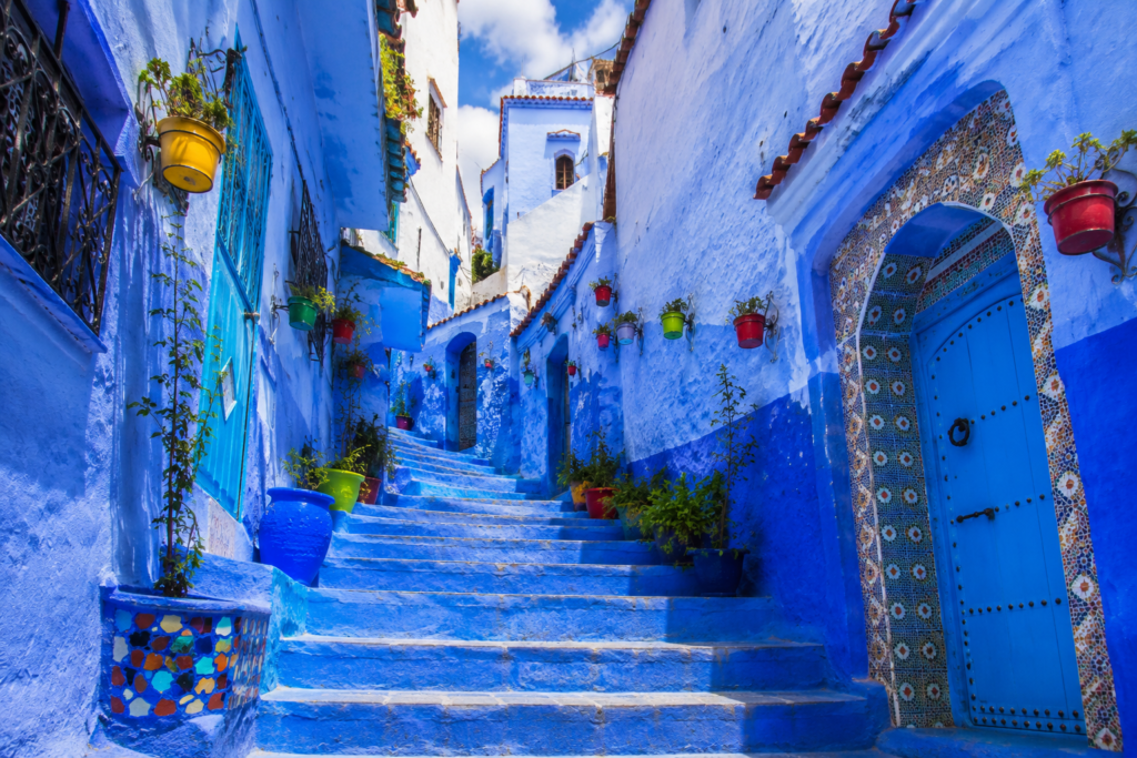 Blue lane in the medina, the image people come looking for on Chefchaouen tours