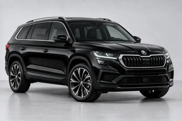 Black Škoda Kodiaq 2026 SUV for private driver hire in Tangier