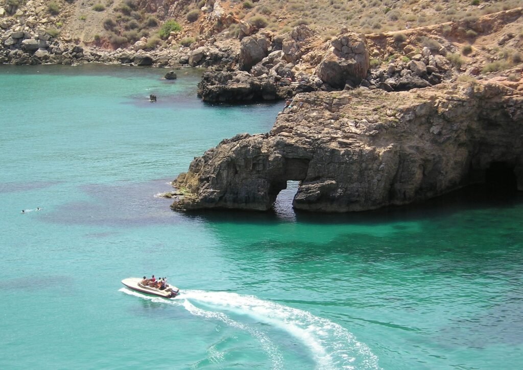 Mediterranean coast of the Rif at Al Hoceima, a route a private driver in northern Morocco runs regularly