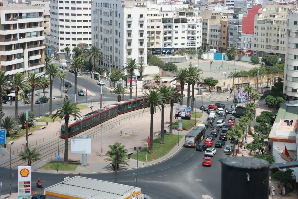 Casablanca city centre at the end of a Tangier to Casablanca transfer