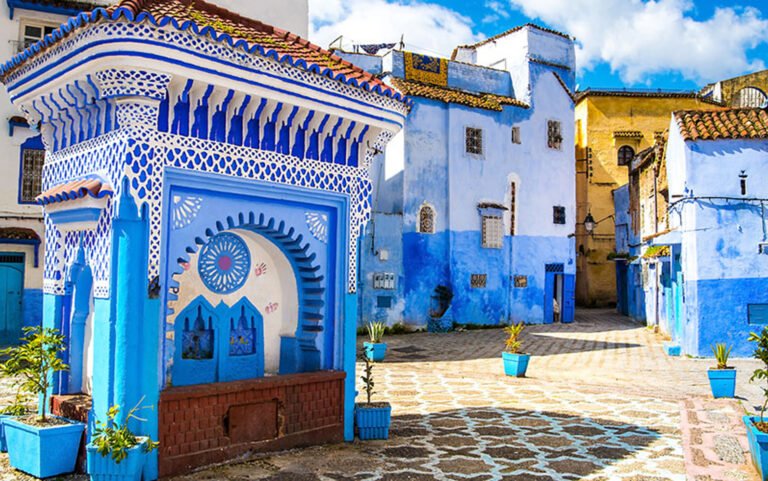 Blue doorway in the Chefchaouen medina