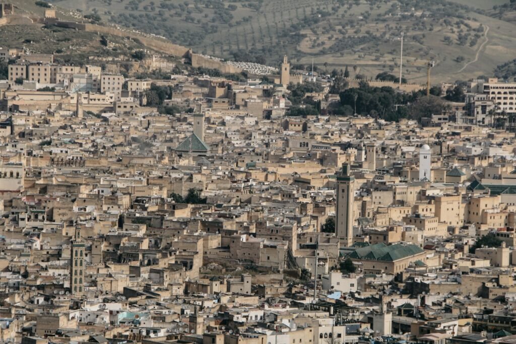 Rooftops of the Fes medina at the end of a Tangier to Fes transfer