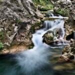 A waterfall on the river at Akchour in the Rif mountains